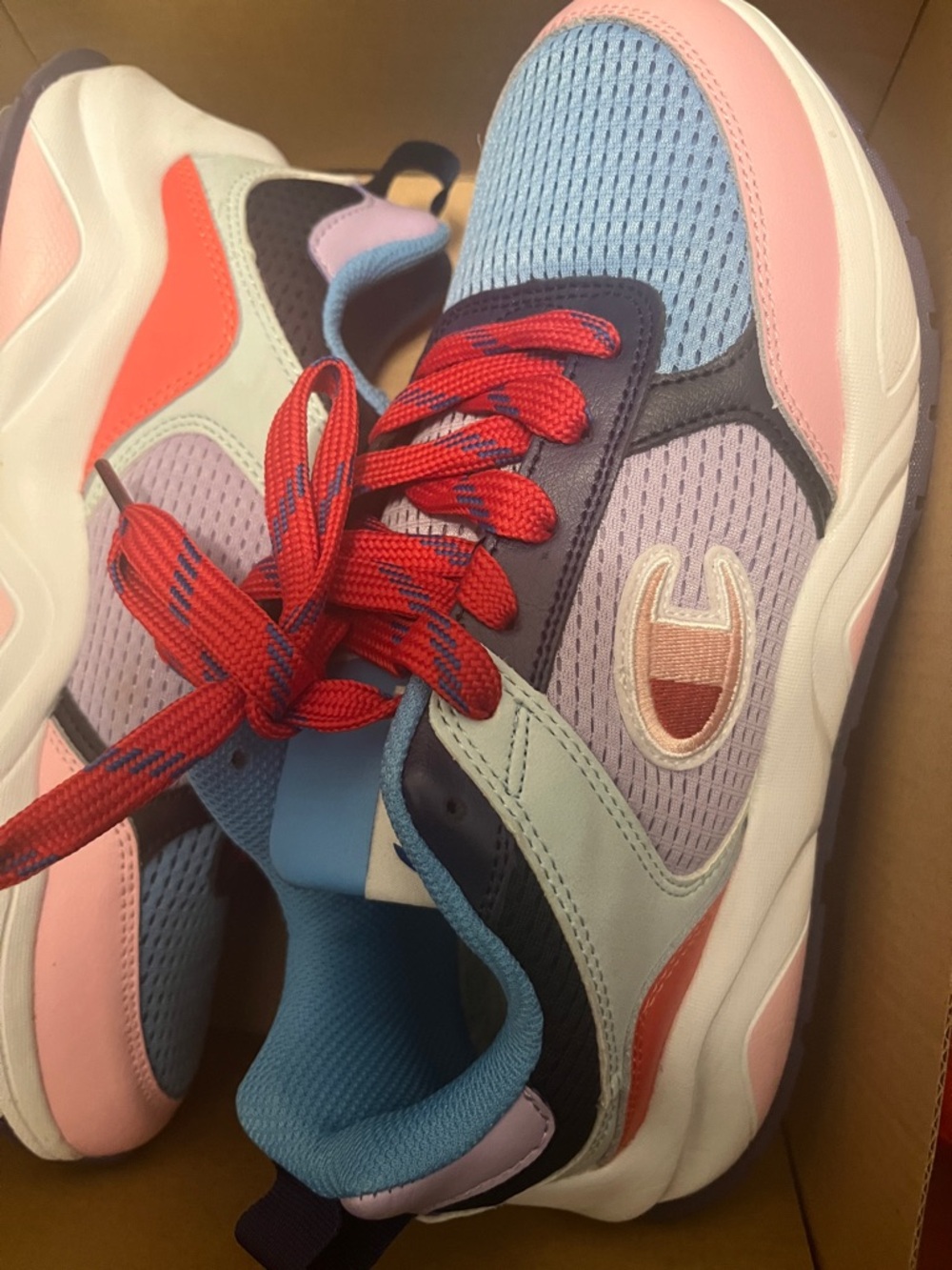 Kids Multicolor Chunky Sneaker - Pink, Blue & Lavender